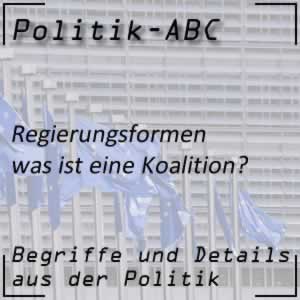 Koalition in der Regierung