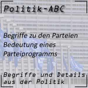 Parteiprogramm der politischen Parteien