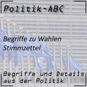 Stimmzettel bei Wahlen