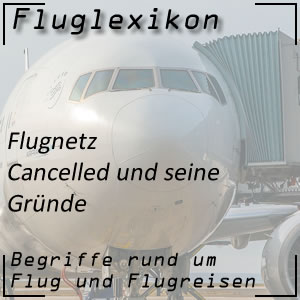 Cancelled bei Flüge