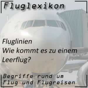 Fluglexikon Fluglinien Leerflug