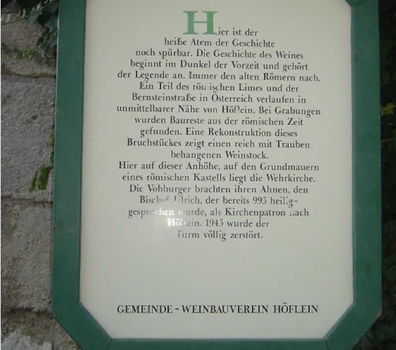 Weinlehrpfad in Höflein