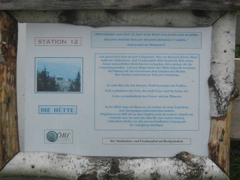 Meditationswanderweg in H&uuml;ttau