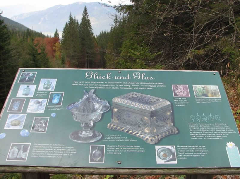 Lehrpfad Waldglas beim Weissensee