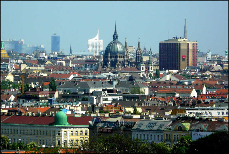 Stadt Wien und der Donauradweg