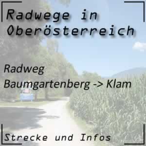 Radweg von Baumgartenberg bis Klam