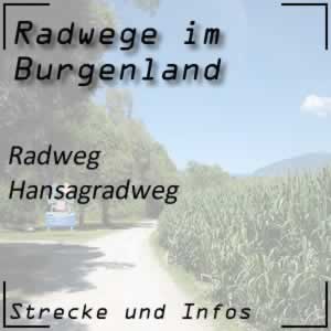 Radweg Hansagradweg östlich vom Neusiedler See