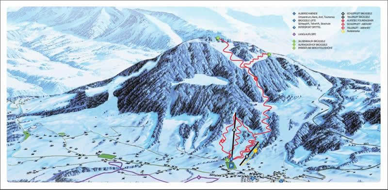 Skigebiet Alberschwende Pistenplan