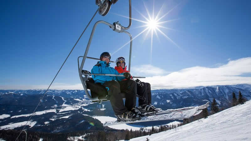 Skigebiet Gemeindealpe bei Mitterbach Niederösterreich