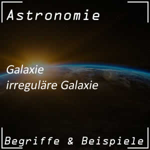 Irreguläre Galaxie im Universum