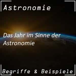 Jahr in der Astronomie