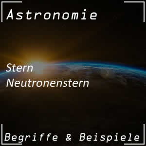 Neutronenstern nach Tod eines Sterns