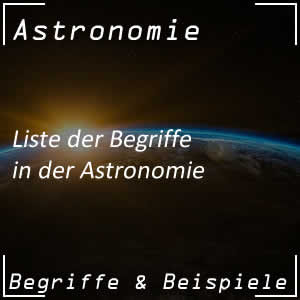 Liste der Astronomie