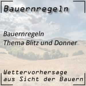 Bauernregeln zu Blitz und Donner