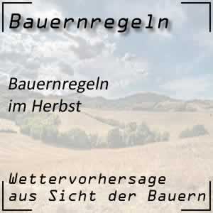 Bauernregeln über den Herbst