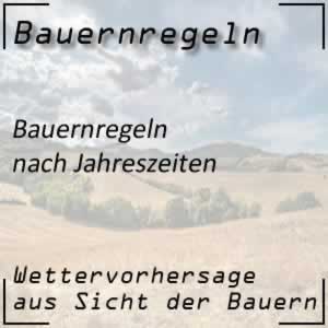 Bauernregeln nach Jahreszeiten