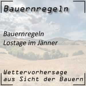 Bauernregeln Lostage im Jänner