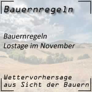 Bauernregeln Lostage im November