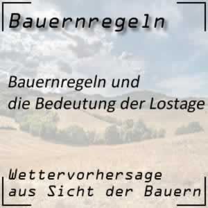 Bauernregeln nach Lostage