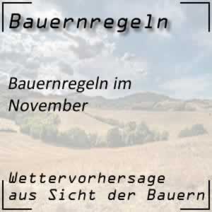 Bauernregeln im November