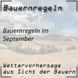 Bauernregeln im September