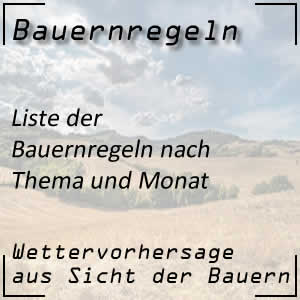 Liste der Bauernregeln