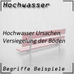 Hochwasser Bodenversiegelung