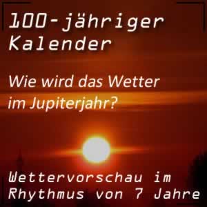 100-jähriger Kalender Jupiterjahr mit Wettervorschau