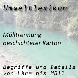 Beschichteter Karton bei der Mülltrennung