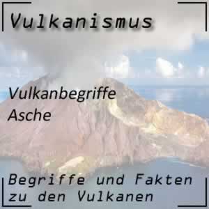 Asche beim Vulkan