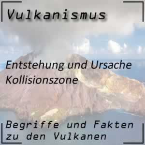 Vulkane durch Kollisionszone