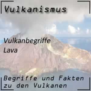 Lava beim Vulkanausbruch