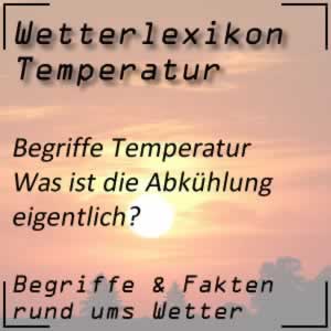 Abkühlung beim Wetter