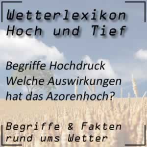 Azorenhoch und seine Bedeutung