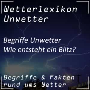 Entstehung vom Blitz beim Gewitter