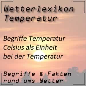 Celsius-Skala für die Messung der Lufttemperatur