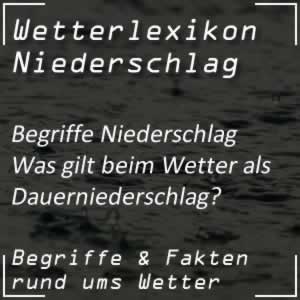 Dauerniederschlag beim Wetter