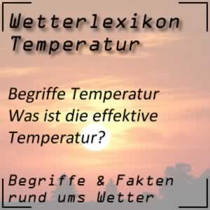 effektive Temperatur beim Wetter