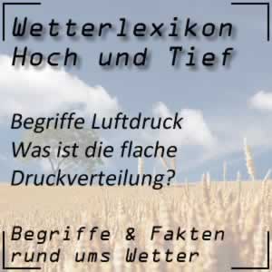 flache Druckverteilung beim Wetter