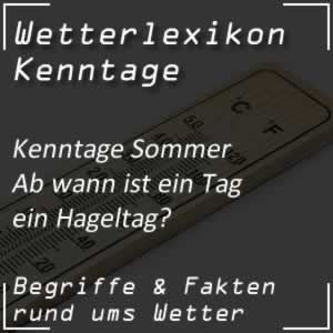 Hageltag in der Wetterstatistik