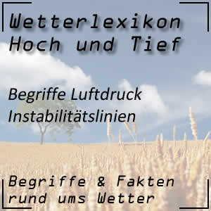 Instabilitätslinien beim Wetter