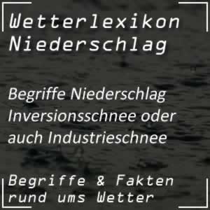 Inversionsschnee oder Industrieschnee