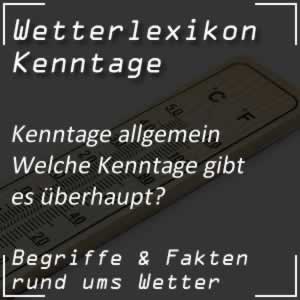 Kenntage für die Wetterstatistik