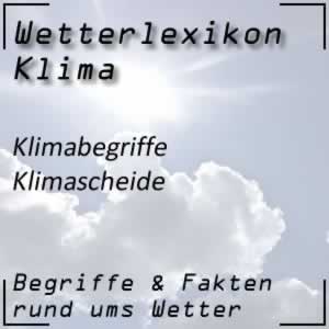 Klimascheide und Teilung des Wetters