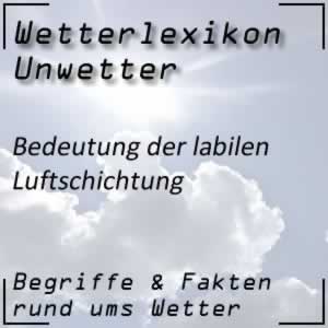 labile Luftschichtung beim Wetter