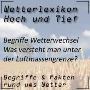 Luftmassengrenze beim Wetter