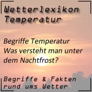 Nachtfrost in kalten Nächten