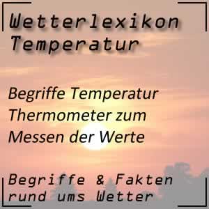 Thermometer für Messung der Temperatur