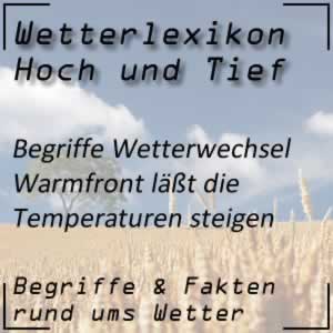 Warmfront beim Wetter