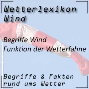 Wetterfahne für Anzeige von Windrichtung und Windstärke